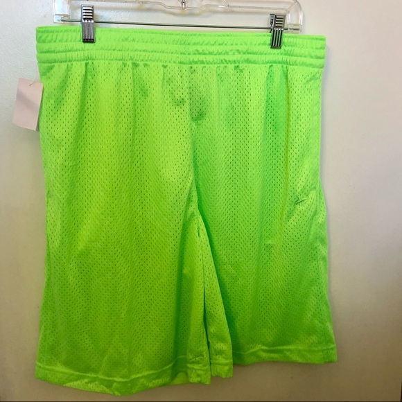 neon green athletic shorts